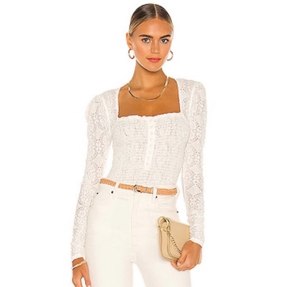 Free People Confection Top in Evening Cream - Picture 2 of 11